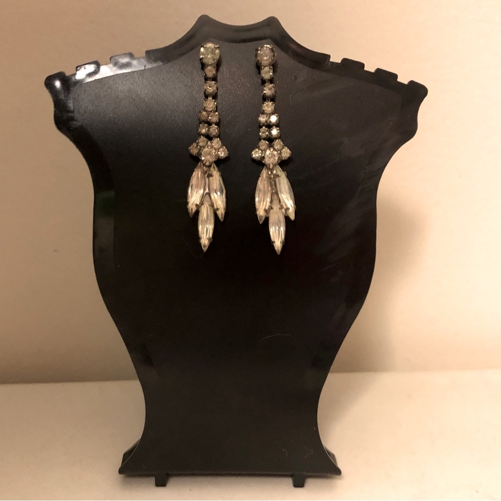 Vintage Rhinestone Dangle Earrings
